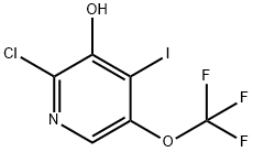 2-Chloro-3-hydroxy-4-iodo-5-(trifluoromethoxy)pyridine,1803643-79-9,结构式