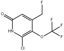2-Chloro-4-(fluoromethyl)-6-hydroxy-3-(trifluoromethoxy)pyridine 结构式