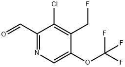 3-Chloro-4-(fluoromethyl)-5-(trifluoromethoxy)pyridine-2-carboxaldehyde,1803648-11-4,结构式