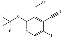 3-(Bromomethyl)-4-cyano-5-iodo-2-(trifluoromethoxy)pyridine 结构式