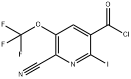 2-Cyano-6-iodo-3-(trifluoromethoxy)pyridine-5-carbonyl chloride Structure