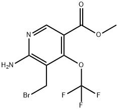 Methyl 2-amino-3-(bromomethyl)-4-(trifluoromethoxy)pyridine-5-carboxylate 结构式