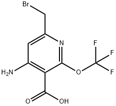 4-Amino-6-(bromomethyl)-2-(trifluoromethoxy)pyridine-3-carboxylic acid Struktur