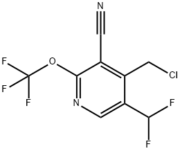 4-(Chloromethyl)-3-cyano-5-(difluoromethyl)-2-(trifluoromethoxy)pyridine,1803659-80-4,结构式