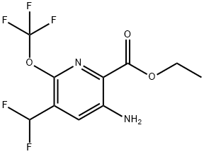Ethyl 3-amino-5-(difluoromethyl)-6-(trifluoromethoxy)pyridine-2-carboxylate,1803660-55-0,结构式