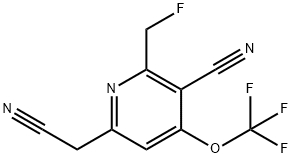 3-Cyano-2-(fluoromethyl)-4-(trifluoromethoxy)pyridine-6-acetonitrile 结构式