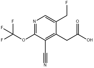 3-Cyano-5-(fluoromethyl)-2-(trifluoromethoxy)pyridine-4-acetic acid 结构式