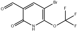 3-Bromo-6-hydroxy-2-(trifluoromethoxy)pyridine-5-carboxaldehyde Structure