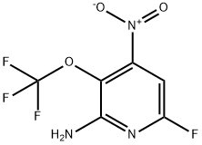 2-Amino-6-fluoro-4-nitro-3-(trifluoromethoxy)pyridine 化学構造式