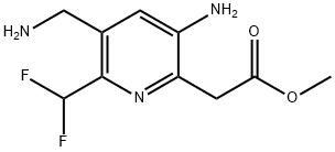Methyl 3-amino-5-(aminomethyl)-6-(difluoromethyl)pyridine-2-acetate 结构式