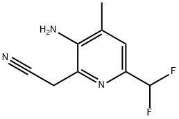 3-Amino-6-(difluoromethyl)-4-methylpyridine-2-acetonitrile 结构式