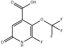 2-Fluoro-6-hydroxy-3-(trifluoromethoxy)pyridine-4-carboxylic acid 结构式