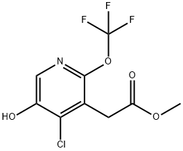 Methyl 4-chloro-5-hydroxy-2-(trifluoromethoxy)pyridine-3-acetate,1803689-23-7,结构式