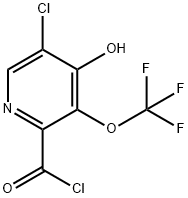 5-Chloro-4-hydroxy-3-(trifluoromethoxy)pyridine-2-carbonyl chloride 结构式