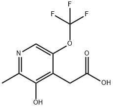 3-Hydroxy-2-methyl-5-(trifluoromethoxy)pyridine-4-acetic acid 结构式