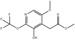 Methyl 3-hydroxy-5-methoxy-2-(trifluoromethoxy)pyridine-4-acetate Structure