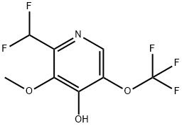 2-(Difluoromethyl)-4-hydroxy-3-methoxy-5-(trifluoromethoxy)pyridine,1803695-51-3,结构式
