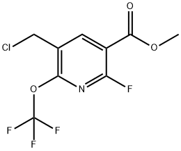 Methyl 3-(chloromethyl)-6-fluoro-2-(trifluoromethoxy)pyridine-5-carboxylate,1803701-44-1,结构式