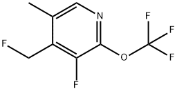 3-Fluoro-4-(fluoromethyl)-5-methyl-2-(trifluoromethoxy)pyridine 结构式