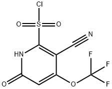 3-Cyano-6-hydroxy-4-(trifluoromethoxy)pyridine-2-sulfonyl chloride,1803705-67-0,结构式