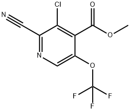 Methyl 3-chloro-2-cyano-5-(trifluoromethoxy)pyridine-4-carboxylate,1803709-33-2,结构式