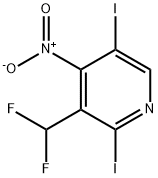 3-(Difluoromethyl)-2,5-diiodo-4-nitropyridine,1803710-60-2,结构式