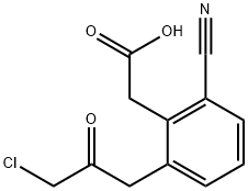 2-(3-Chloro-2-oxopropyl)-6-cyanophenylacetic acid,1803719-44-9,结构式