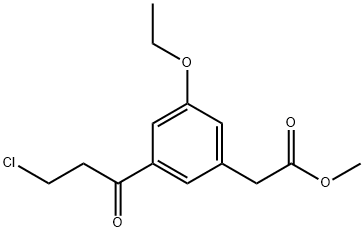 Methyl 3-(3-chloropropanoyl)-5-ethoxyphenylacetate 结构式