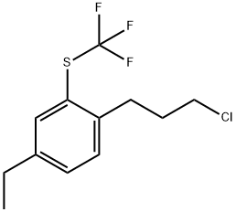 1-(3-Chloropropyl)-4-ethyl-2-(trifluoromethylthio)benzene 结构式