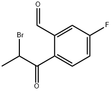 2-(2-Bromopropanoyl)-5-fluorobenzaldehyde Structure
