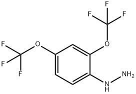 (2,4-Bis(trifluoromethoxy)phenyl)hydrazine Structure