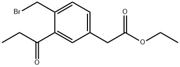 Ethyl 4-(bromomethyl)-3-propionylphenylacetate,1803755-85-2,结构式