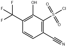 6-Cyano-2-hydroxy-3-(trifluoromethyl)benzenesulfonylchloride,1803762-85-7,结构式
