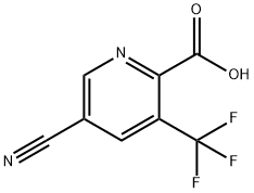 5-氰基-3-(三氟甲基)吡啶甲酸 结构式