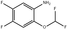 2-(二氟甲氧基)-4,5-二氟苯胺 结构式