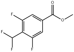 Benzoic acid, 4-(difluoromethyl)-3,5-difluoro-, methyl ester Structure