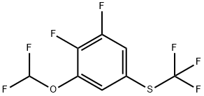 1,2-Difluoro-3-difluoromethoxy-5-(trifluoromethylthio)benzene 结构式