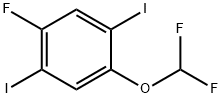 1-Difluoromethoxy-2,5-diiodo-4-fluorobenzene 结构式