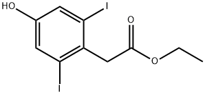 Ethyl 2,6-diiodo-4-hydroxyphenylacetate 结构式