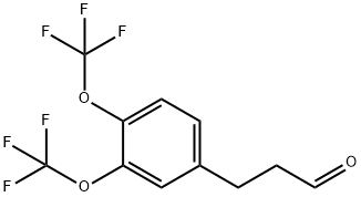 (3,4-Bis(trifluoromethoxy)phenyl)propanal 结构式