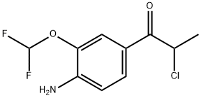 1-(4-Amino-3-(difluoromethoxy)phenyl)-2-chloropropan-1-one 结构式