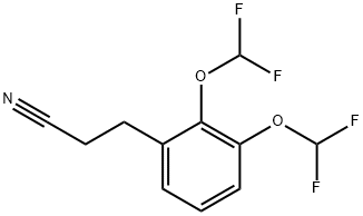 (2,3-Bis(difluoromethoxy)phenyl)propanenitrile Structure