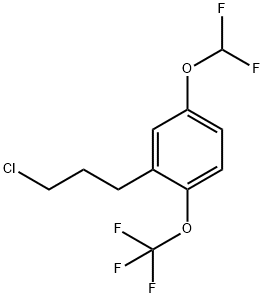 1-(3-Chloropropyl)-5-(difluoromethoxy)-2-(trifluoromethoxy)benzene 结构式