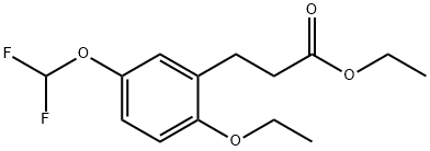 Ethyl 5-(difluoromethoxy)-2-ethoxyphenylpropanoate Structure