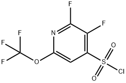 2,3-Difluoro-6-(trifluoromethoxy)pyridine-4-sulfonyl chloride 结构式