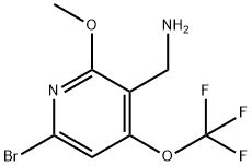 3-(Aminomethyl)-6-bromo-2-methoxy-4-(trifluoromethoxy)pyridine Structure