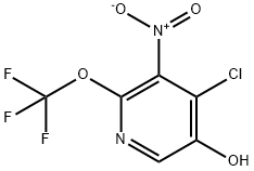 4-Chloro-5-hydroxy-3-nitro-2-(trifluoromethoxy)pyridine 结构式