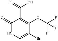5-Bromo-2-hydroxy-4-(trifluoromethoxy)pyridine-3-carboxylic acid 结构式