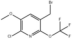 5-(Bromomethyl)-2-chloro-3-methoxy-6-(trifluoromethoxy)pyridine 结构式