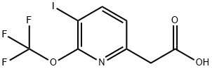 3-Iodo-2-(trifluoromethoxy)pyridine-6-acetic acid 结构式